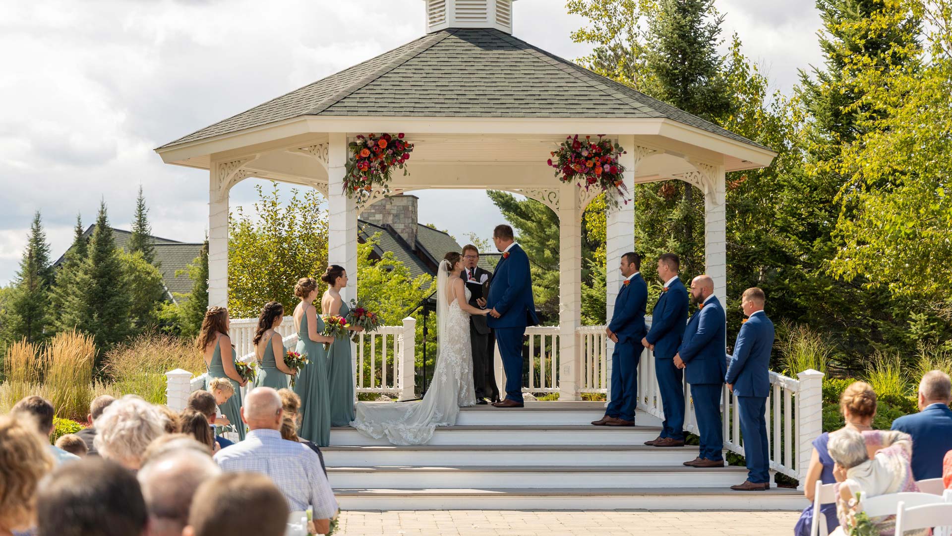 Wedding ceremony at the gazebo