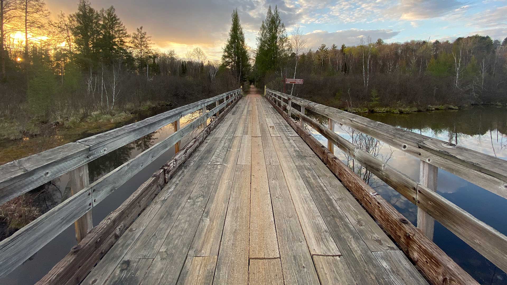 Sunset on the Bearskin State Trail