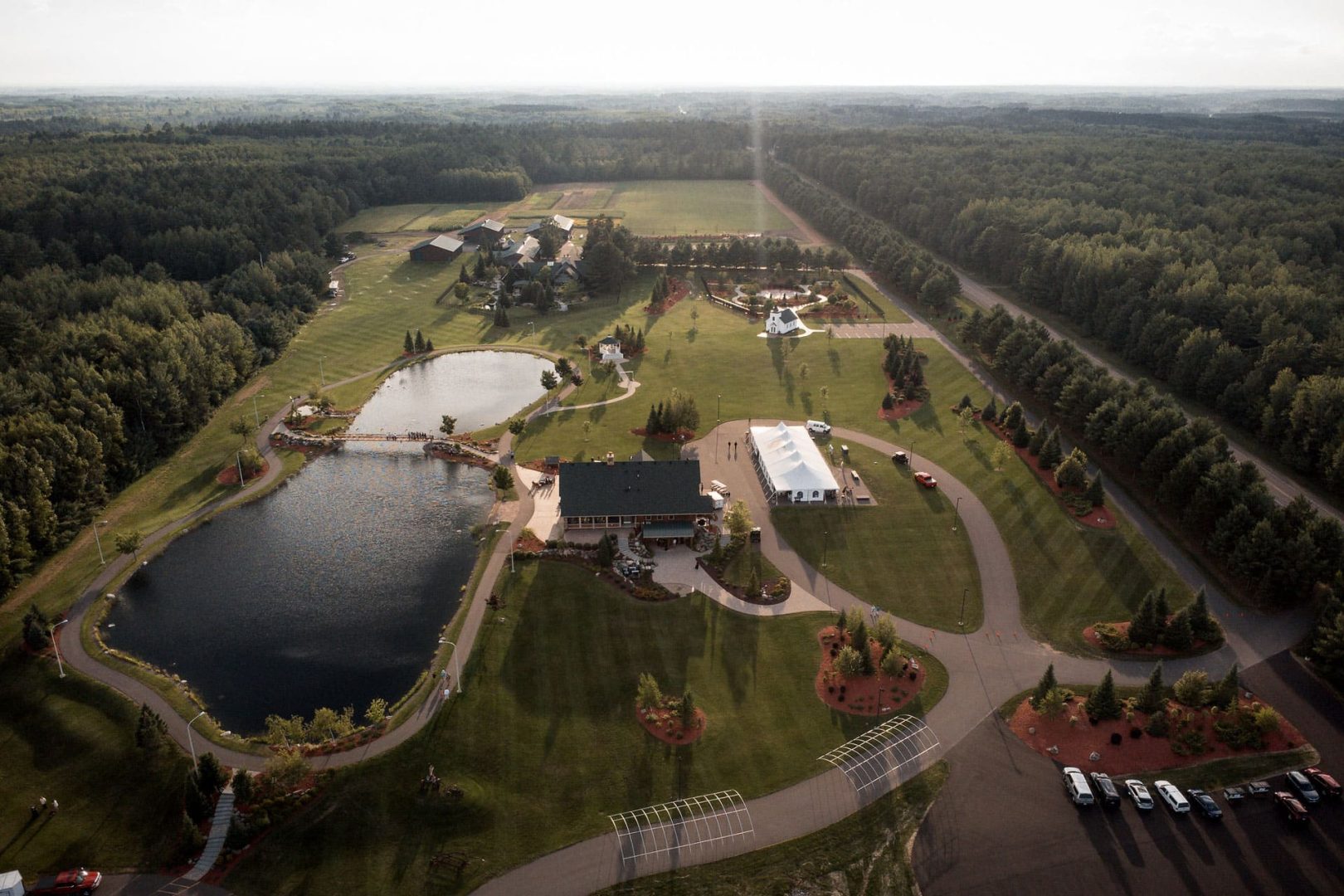 birds eye view of Rondele Ranch property