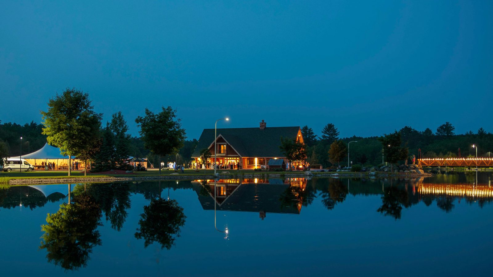 Lakeside at night