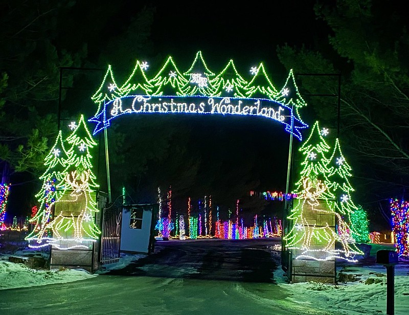 Christmas Wonderland lights on display