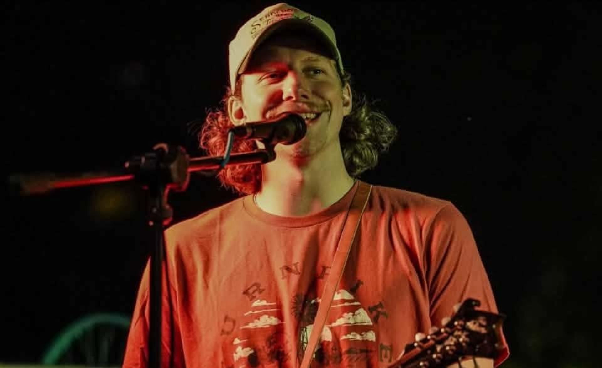 Musician Drew Bolder performing